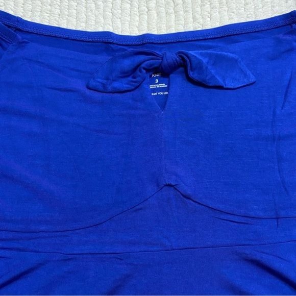 TORRID Babydoll Soft Tie - Front off - Shoulder Top Size 3 (3X) Color Blue - Picture 5 of 7